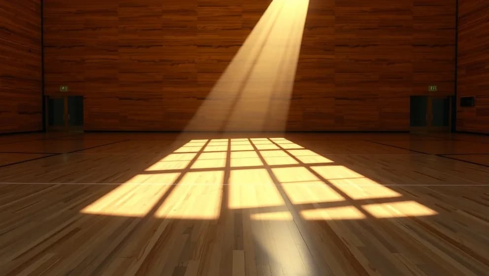 En kägla av ljus spelade över golvet